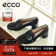 愛(ài)步（ECCO）樂(lè )福鞋女 簡(jiǎn)約百搭優(yōu)雅淺口粗跟正裝單鞋高跟鞋女 型塑290953 黑色29095301001 37 （尺碼偏大）