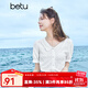 百圖betu女裝夏季新款襯衫法式甜美減齡娃娃領(lǐng)短袖襯衫女2304T45 白色 M