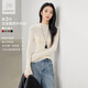 對白【杜鵑同款】100綿羊毛無(wú)縫半高領(lǐng)打底衫女2025冬新款針織衫 米白色 M