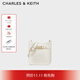 CHARLES&KEITH鱷魚(yú)紋鏈條單肩包手機包生日禮物CK2-80671697-1 CK2-80671697-1奶白色 小包
