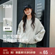 森馬外套女短款寬松純色夾克2025春秋復古休閑棒球領(lǐng)109125108005