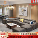圖帝圣彼（TOTISTPE）意式真皮沙發(fā)實(shí)木頭層牛皮客廳轉角家具現代組合大小戶(hù)型簡(jiǎn)約整裝 組合一