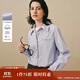 茵曼復古休閑燈芯絨純棉襯衫2025冬女裝新款長(cháng)袖襯衣上衣 紫色 L
