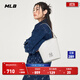 MLB官方 男女暗紋老花水桶包明星同款休閑斜挎包BML02 紐約洋基隊/淺炭灰色 均碼
