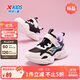 特步（XTEP）兒童休閑鞋蝴蝶印花女童小童革面運動鞋 黑/帆白 31