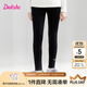 笛莎（DEESHA）童裝女童加絨打底褲2025冬季新款女孩加厚保暖修身長(cháng)褲 深灰 140