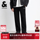 杰克·瓊斯（JACK&JONES）男裝25年新款秋冬季加絨褲子男直筒衛褲運動(dòng)休閑純色保暖品質(zhì)長(cháng)褲 E43純黑色 31 175