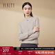 菲妮迪（FINITY）菲妮迪針織衫冬季新款簡(jiǎn)約風(fēng)絲帶領(lǐng)時(shí)尚休閑減齡上衣女 淺咖色 M