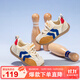 B.Duck小黃鴨童鞋兒童學(xué)步鞋男女童舒適透氣鞋單網(wǎng)運動(dòng)鞋6971米卡其棕23