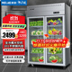 美菱（MeiLing）商用廚房冰箱890升雙門 全冷藏保鮮陳列柜 飯店后廚餐廳食堂不銹鋼展示柜MCF(L)-1.2LCE70G2MX3