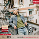 Levi's?SilverTab?25年春夏新款男士美式復古破洞牛仔夾克外套 藍灰 004GK-0001 M
