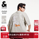 杰克·瓊斯（JACK&JONES） 純棉潮流百搭舒適復古字母羅紋圓領(lǐng)寬松男士短袖T恤男225101018