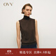 OVV【黃金羊毛】秋冬熱賣(mài)女裝基礎簡(jiǎn)約高領(lǐng)無(wú)袖針織背心 焦栗色 L