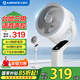艾美特2024新款天鵝空氣循環(huán)扇落地循環(huán)扇家用大風(fēng)量電風(fēng)扇升級加高加大柔風(fēng)落地扇臺立落三用 2025新款|AI語(yǔ)音|濾網(wǎng)凈化|