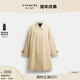 蔻馳（COACH）新款奧萊女士HERITAGE 寬松舒適大衣風(fēng)衣外套設計感 亮卡其色 S