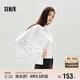 森馬（Semir）外套女秋短款蕾絲寬松蝙蝠袖棉麻立領(lǐng)2025小清新夾克10A525108002