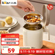 小熊（Bear）濾油壺304不銹鋼 帶濾網(wǎng)豬油罐 大容量廚房油瓶食品級油罐壺1.3L