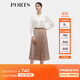 PORTS寶姿秋冬新款女裝優(yōu)雅印花中長(cháng)裙半身裙ALD9S004QPP019 BLACK M (6)