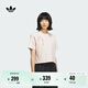 adidas新中式純棉運動(dòng)上衣圓領(lǐng)短袖T恤女夏季阿迪達斯三葉草 奇跡石英色   S
