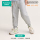 全棉時(shí)代（PurCotton）兒童加厚抓絨衛褲秋冬 淺花灰 120