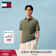 TOMMY JEANS【珠地網(wǎng)眼】25春夏新款男裝純棉鑲邊重磅多色短袖T恤POLO衫 軍綠色MR6 L