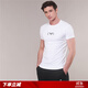 ARMANI/阿瑪尼 EA 鷹標(biāo)修身內(nèi)搭男士短袖圓領(lǐng)T恤 111267 CC715 白色4710 L