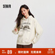 森馬（Semir）地理系列衛衣女冬季圖案插肩袖加絨連帽上衣101724116010