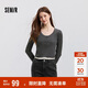 森馬毛衣女短款正肩緊身顯瘦2025春季圓領(lǐng)假兩件毛衫109125107002
