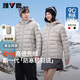 雅鹿【高充絨164g】2025冬季新款輕薄情侶羽絨服男女同款排骨連帽外套 米灰色-8816 男女同款 M 推薦105-120斤