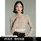 初語(yǔ)舒絨保暖長(cháng)袖t恤女2024秋冬新款半高領(lǐng)修身創(chuàng  )意刺繡打底衫 燕麥色 XL