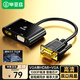 畢亞茲 VGA轉HDMI+VGA轉換器帶音頻 一分二分屏器 一拖二擴展同屏器一進二出 臺式電腦連接電視投影儀