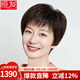 恒發(fā) 假發(fā)女 自然全頭套假發(fā)女士全真發(fā)短直發(fā)紋理媽媽短發(fā)中老年發(fā)套 全手織前網(wǎng)遞針 深棕 短發(fā) 15cm 均碼