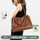 VANESSA HOGAN【高端線(xiàn)新品】VH女包知行公文包超大號大容量旅游出差雙肩單肩包可可紅棕 (附贈精美禮盒)