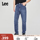 Lee25春夏新品舒適中腰錐形五袋款中藍色男牛仔褲 中藍色 38 