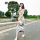 BUTAO新款韓版套裝裙女夏長款裙子仙女超仙森系復(fù)古長裙流行兩件套 太陽花 S