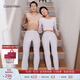 Calvin Klein【甄選禮盒CK熱引力保暖內衣】CK男女排汗透氣發(fā)熱秋衣褲隨心選 AD0002-100-男保暖長(cháng)褲淺灰白 M