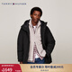 TOMMY HILFIGER【中長(cháng)款90絨】秋冬男裝大口袋美式休閑保暖連帽羽絨服外套 黑色BDS L （推薦：150-165斤）