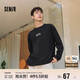 森馬（Semir）長(cháng)袖T恤男重磅寬松打底上衣印花情侶裝秋季內搭外穿101524101211