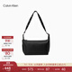 Calvin Klein通勤手提包禮物休閑百搭包包提花肩帶CK女包單肩包枕頭包DH3491 001-太空黑 OS