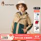 暇步士（Hush Puppies）【三防】童裝兒童男大童秋季新款可拆卸時(shí)尚撞色兒童休閑戶(hù)外風(fēng)衣 暖卡其 130