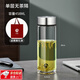 茶馬仕雙層玻璃杯防燙男女車(chē)載加厚單層泡茶水杯子定制 458ml 單層【平角鋼蓋+禮袋+杯刷