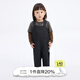 jnby by JNBY江南布衣嬰童純棉牛仔褲加長(cháng)背帶褲休閑秋男女童嬰兒YO8E10350 991/牛仔藏青 80cm