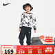NIKE 耐克童裝男童純棉衛衣+長(cháng)褲2件套秋季新款兒童套裝