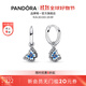 潘多拉（PANDORA）藍色蝴蝶環(huán)形耳環(huán)琺瑯工藝春季浪漫時(shí)尚個(gè)性生日禮物送女友 藍色蝴蝶環(huán)形耳環(huán) 均碼