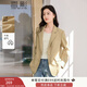 香影休閑黃色小西裝外套女2025秋季新款韓版寬松職場顯瘦正肩西服 黃色 S