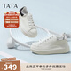 他她（TATA）小白鞋2025秋季新款奶油泡泡厚底女鞋增高松糕鞋板鞋 白/銀 36