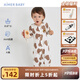 愛(ài)慕嬰幼男女寶寶A類(lèi)3A抗菌長(cháng)袖連體爬服嬰兒可愛(ài)印花保暖新年紅品|奶皮衣 中性-萌趣牛奶工 80cm
