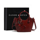 CLEVER & KETCH婚包女新娘包2025新款紅色結婚包小眾斜挎手提水桶包生日禮物 紅色