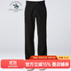 圣大保羅男裝2025秋冬新款商務(wù)休閑純棉合身直筒褲純色簡(jiǎn)約男士長(cháng)褲 黑色Z9 84(33碼)175/84B