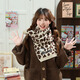 凱蒂貓（hellokitty）三麗鷗KT貓豹紋毛圍巾女秋冬季披肩保暖圍脖生日禮物高級小眾女生